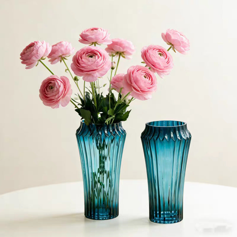 Decorative Fluted Glass Vase