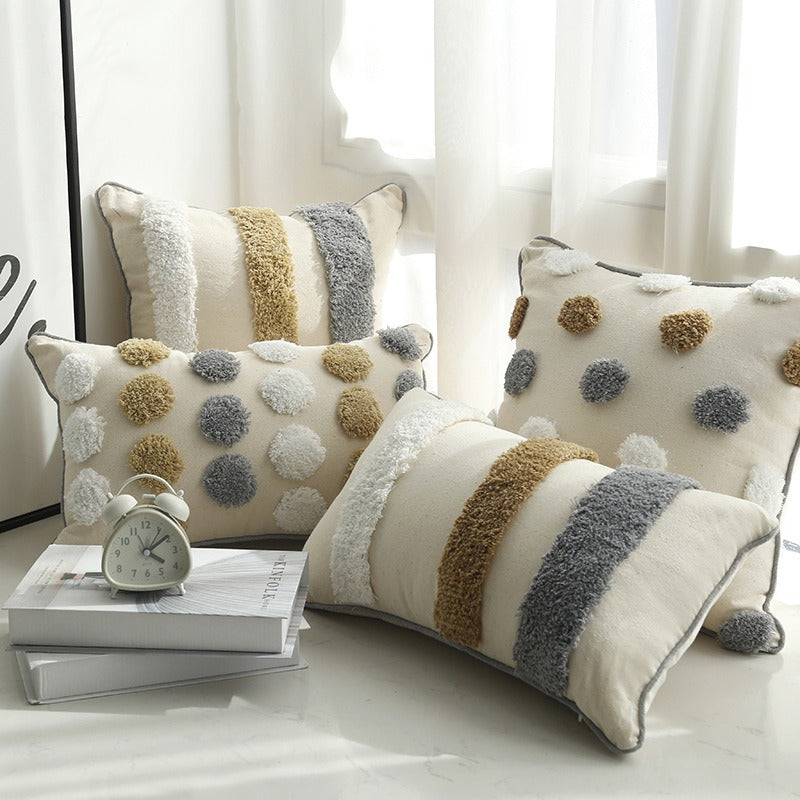 Textured Dot Decorative Pillow