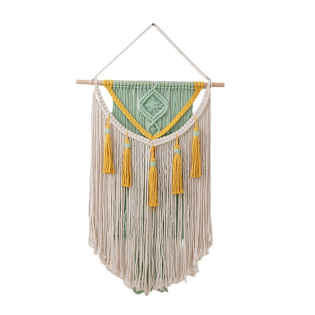 Macramé Wall Hanging Tapestry with Decorative Fringe