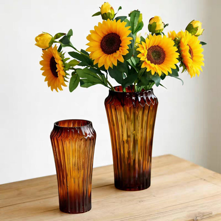 Decorative Fluted Glass Vase