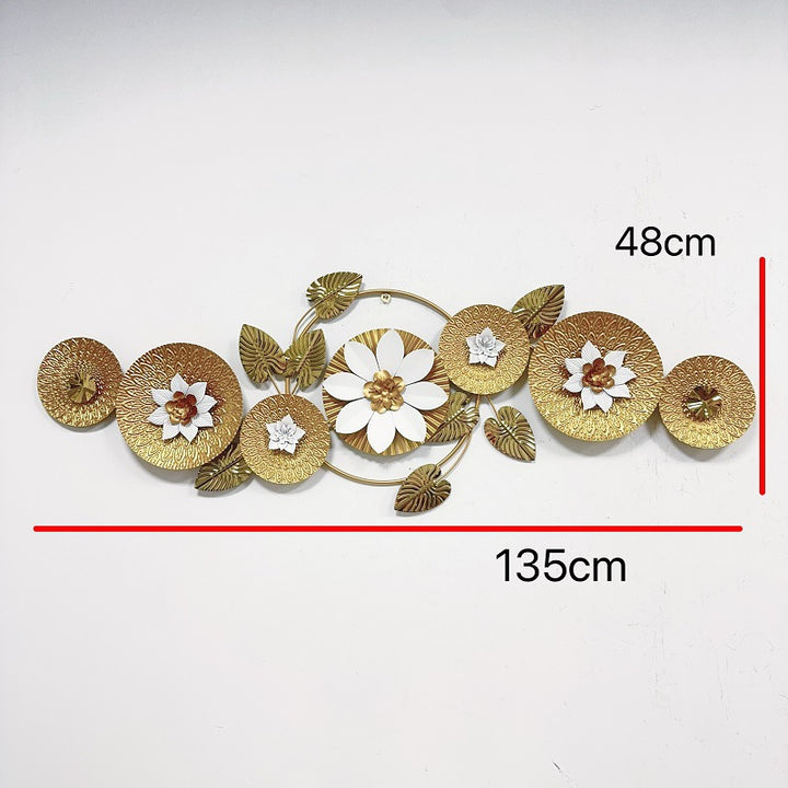 Elegant Floral Metal Wall Sculpture