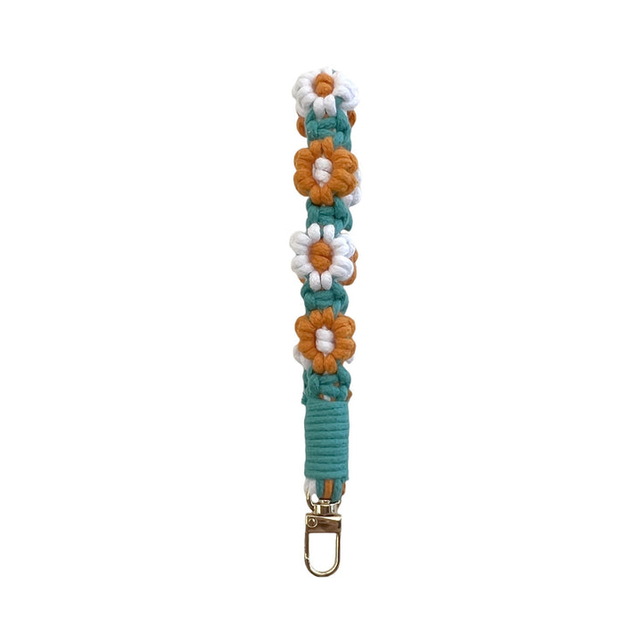 Floral Macrame Keychain Holder