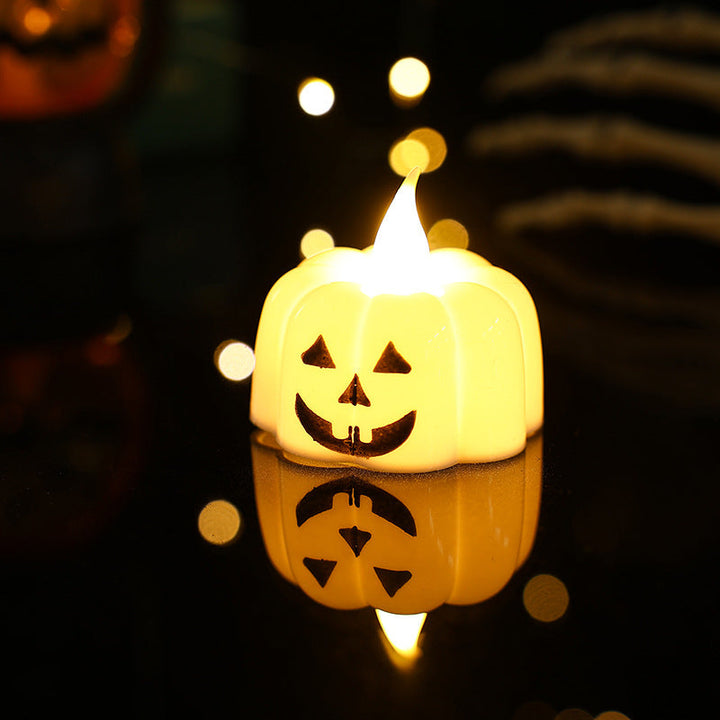 Creative tealight decoration in pumpkin design