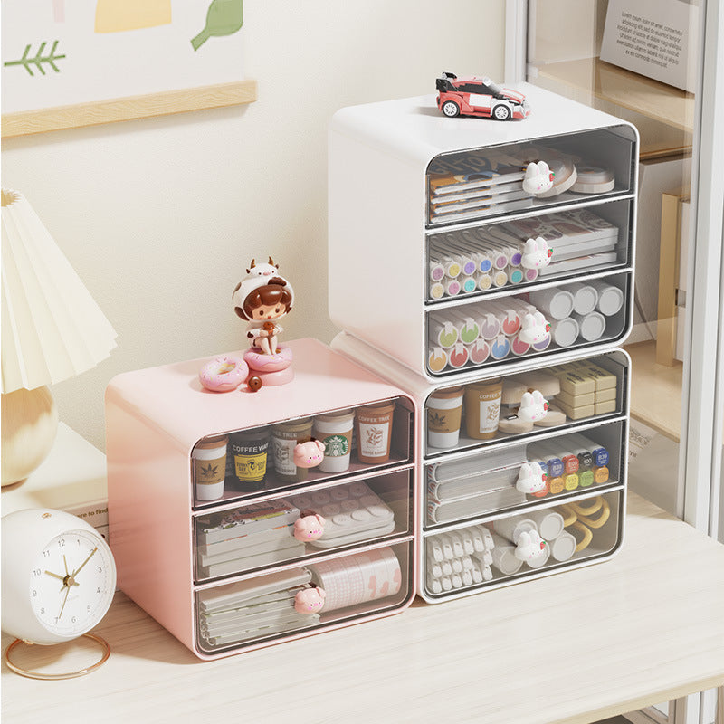 Modern Multi-Drawer Desktop Storage Organizer