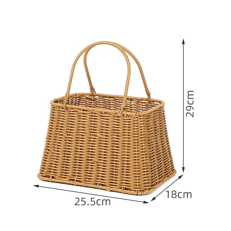 Handcrafted Wicker Storage Basket