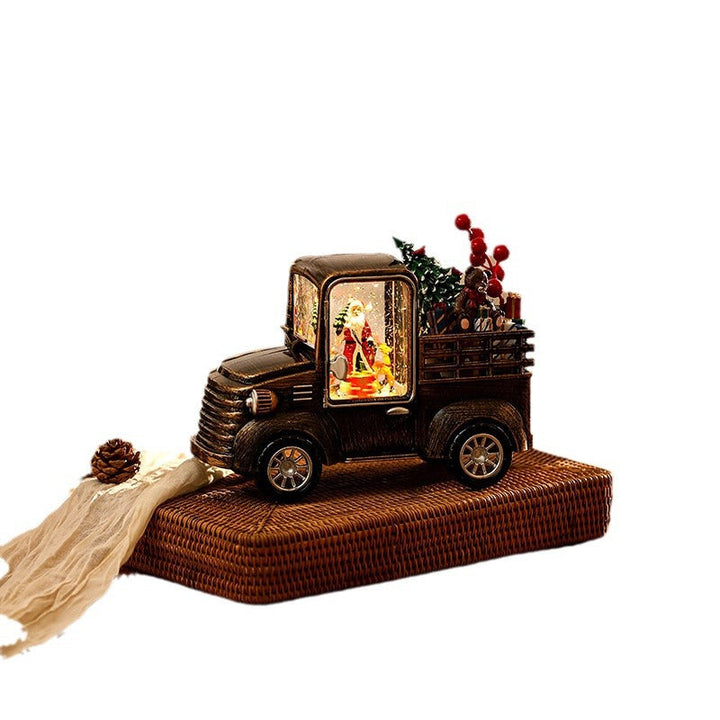 Decorative truck model with Christmas lighting