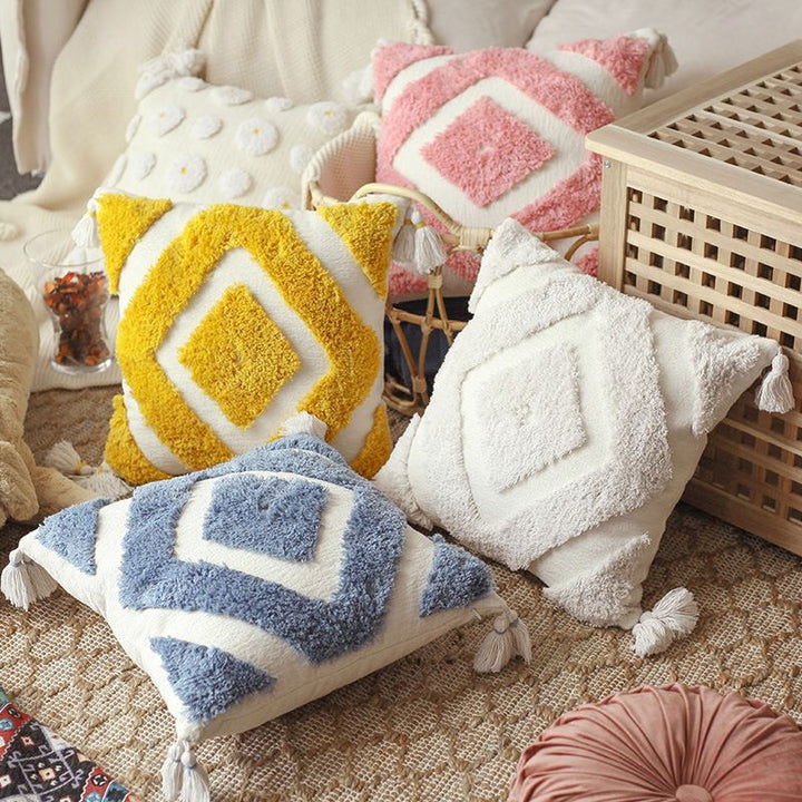 Textured Woven Accent Pillow for Living Room