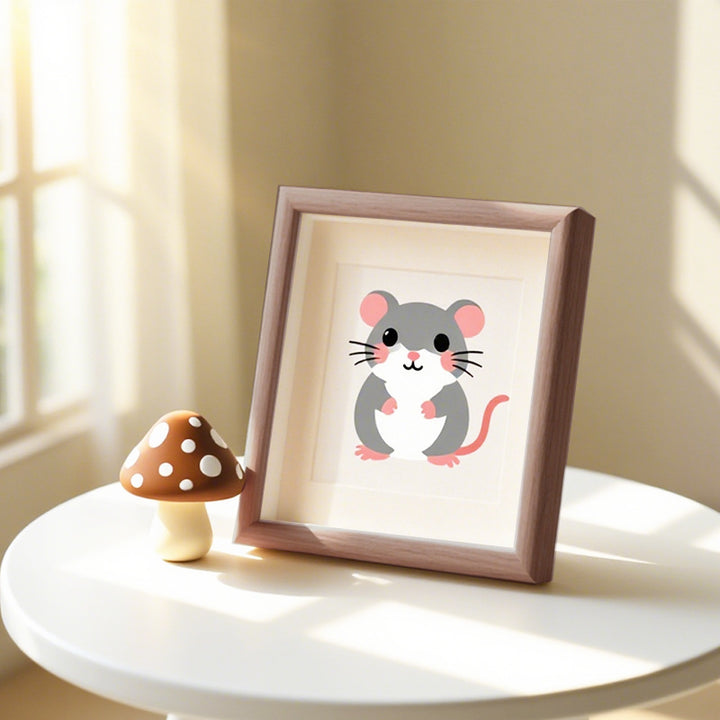 Whimsical Mouse Illustration Picture Frame