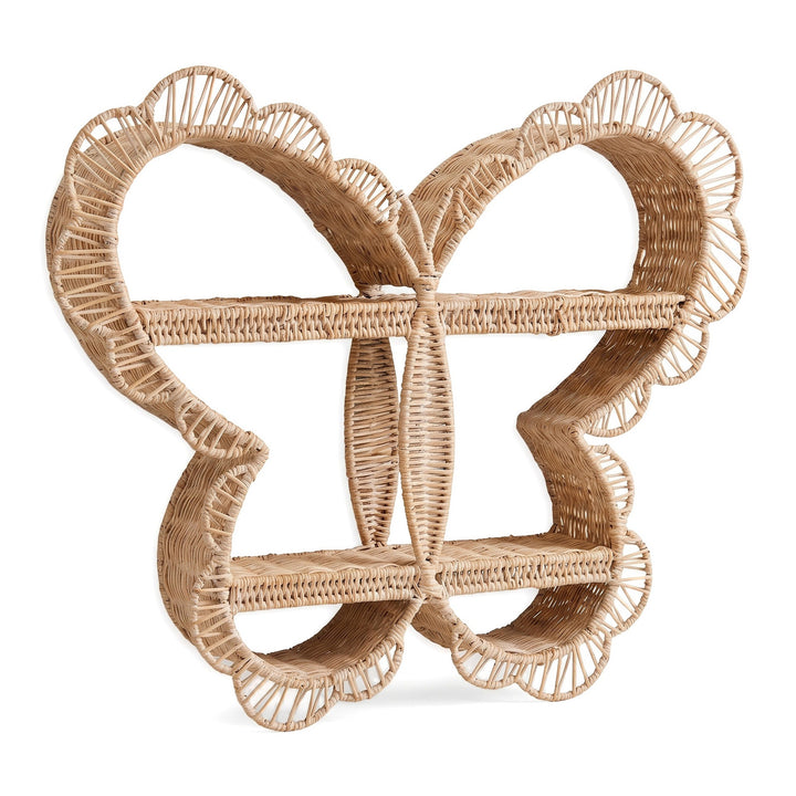 Playful wall shelf in butterfly design