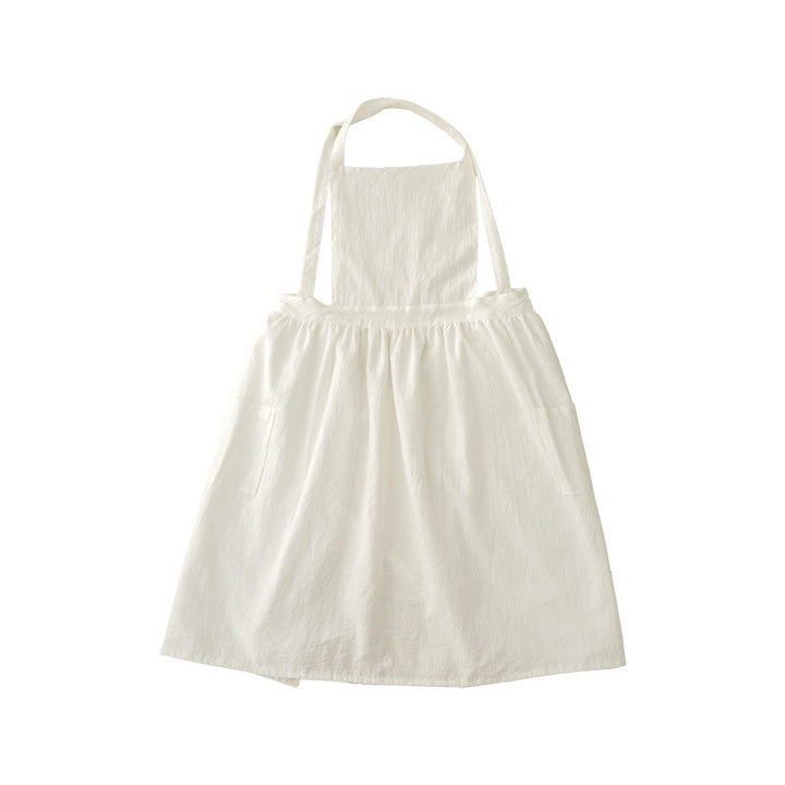 Light cotton dungaree dress with adjustable straps and side pockets