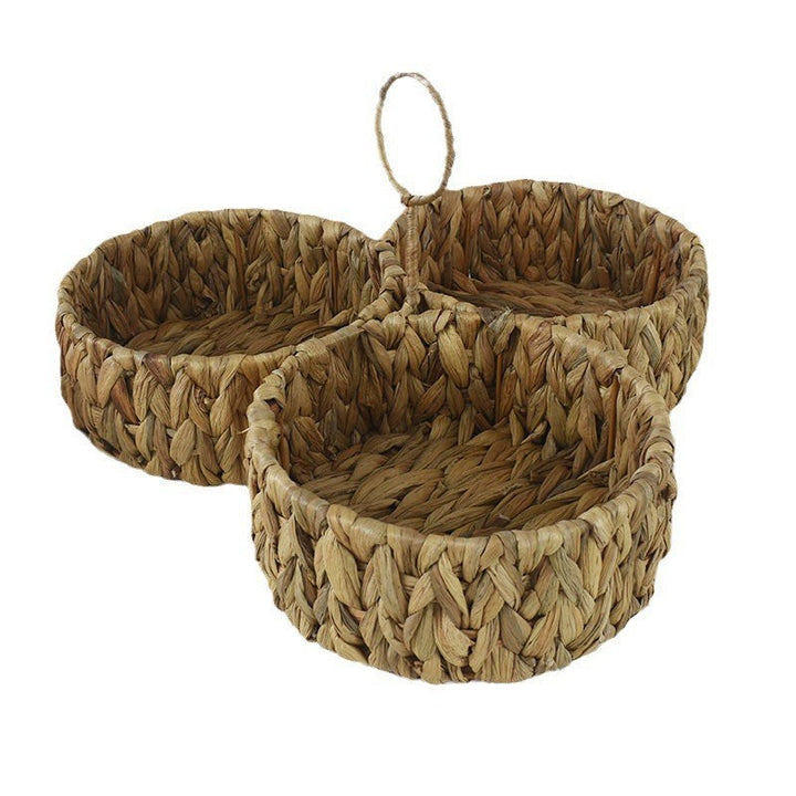 Multi-Sectional Handcrafted Woven Storage Basket