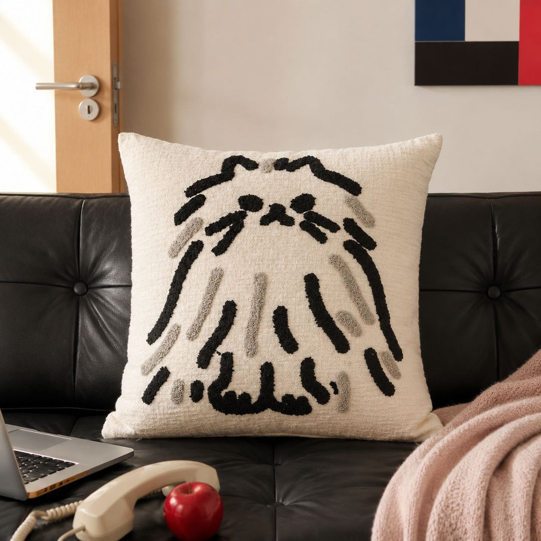 Decorative Animal Illustration Throw Pillow