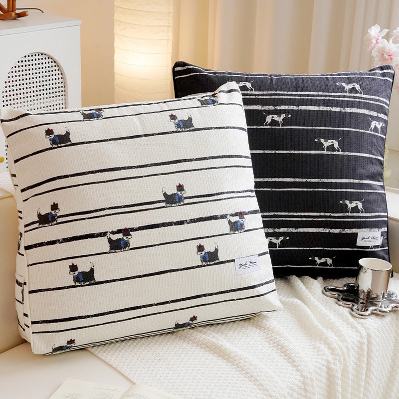 Decorative Dog-Themed Throw Pillow for Bedroom Decor