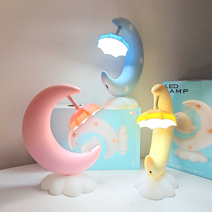 Decorative moon and cloud night light table lamp for children