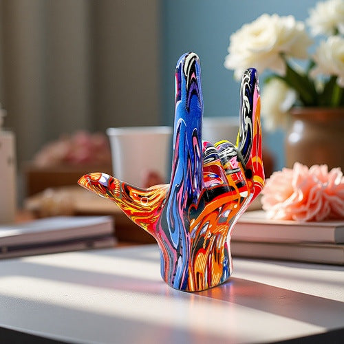 Colorful Hand Sculpture