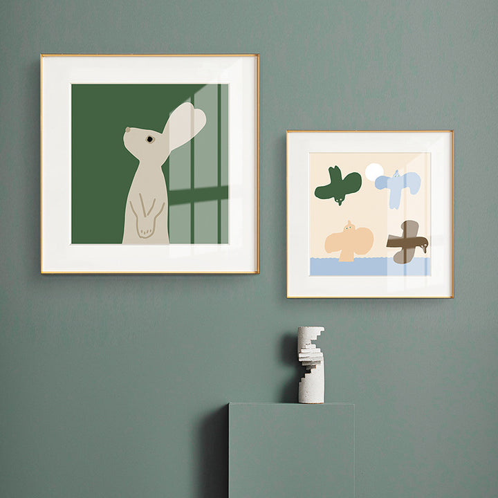 Framed Bear-Themed Art Print