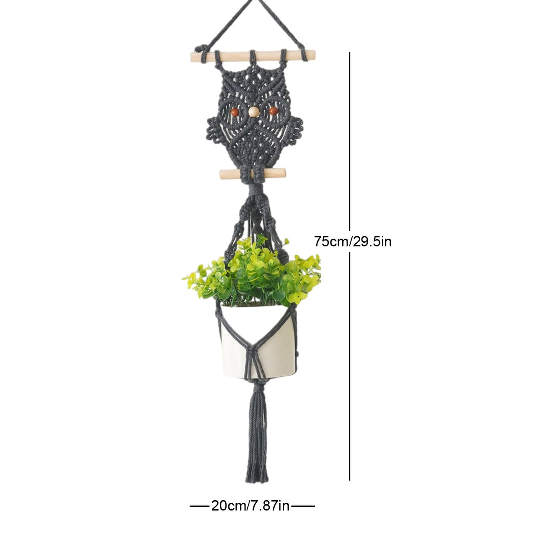 Decorative Macrame Owl Planter