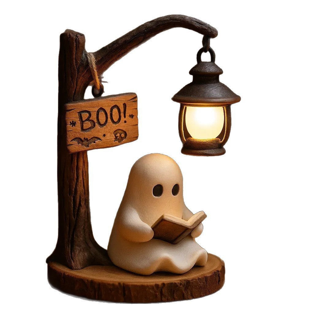 Decorative witch table lamp