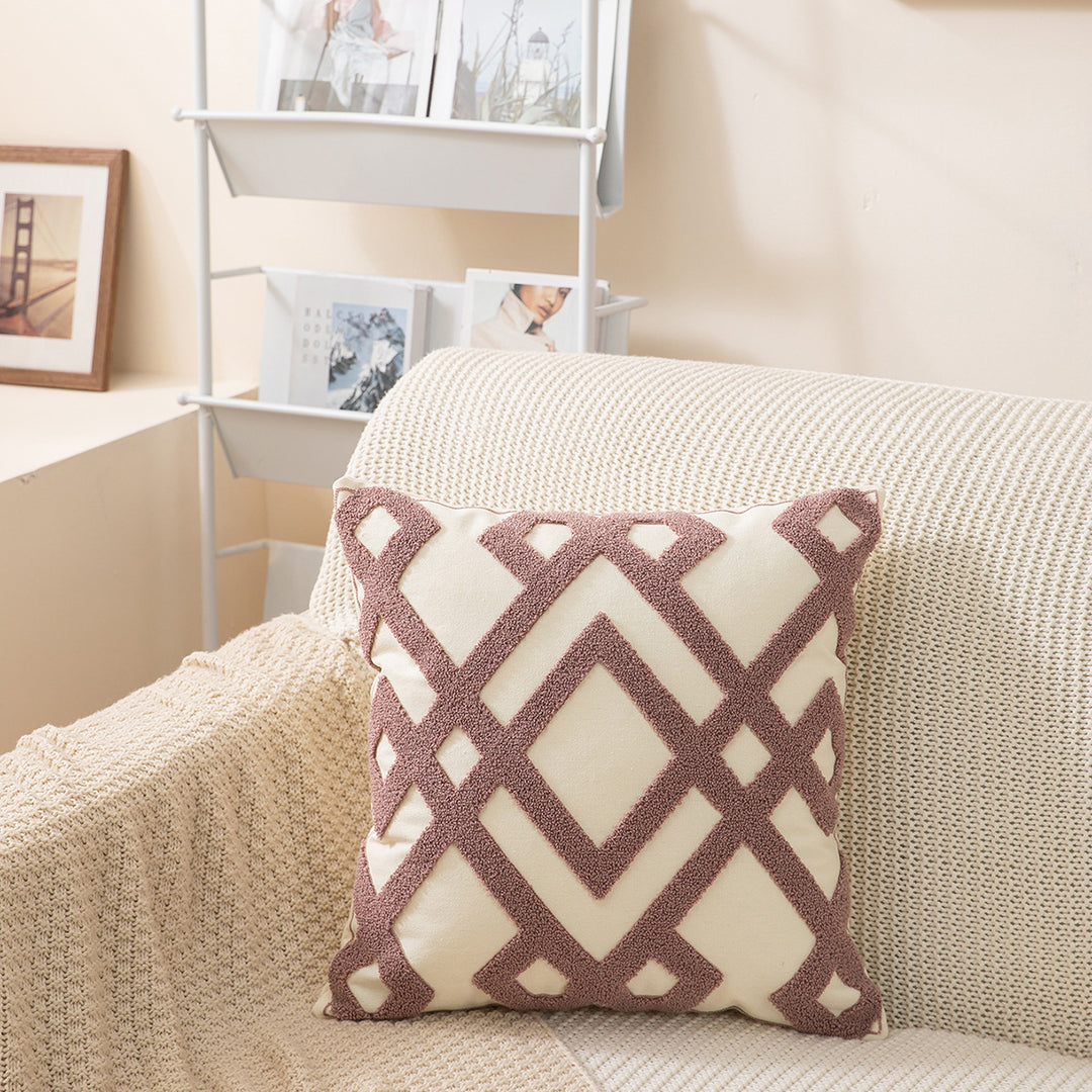 Geometric Patterned Throw Pillow