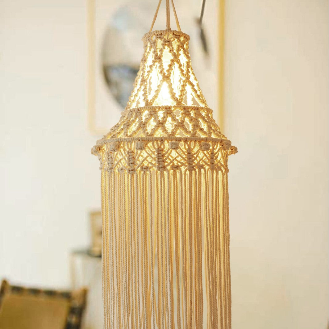 Macrame Hanging Light Fixture