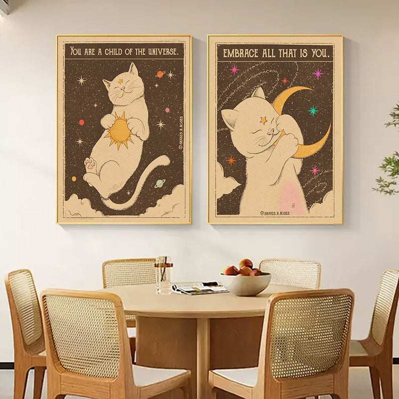 Cute Cat-Inspired Framed Wall Art
