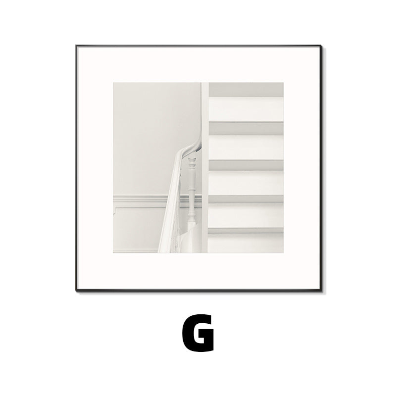 Framed Black and White Architectural Artwork