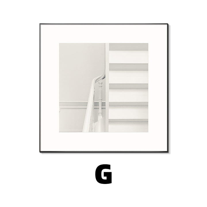 Framed Black and White Architectural Artwork