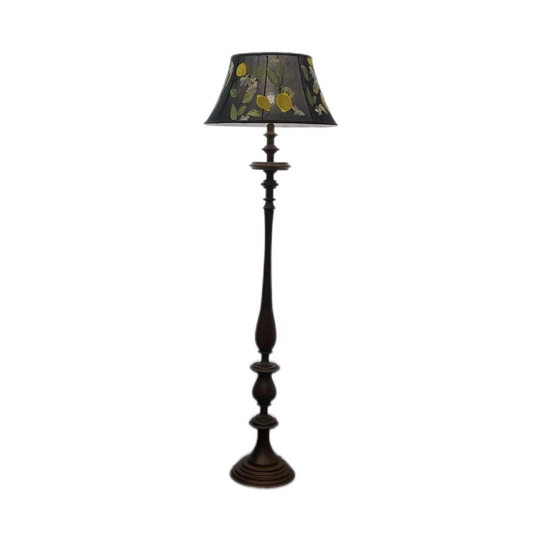 Elegant floral pattern floor lamp