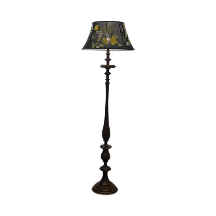Elegant floral pattern floor lamp