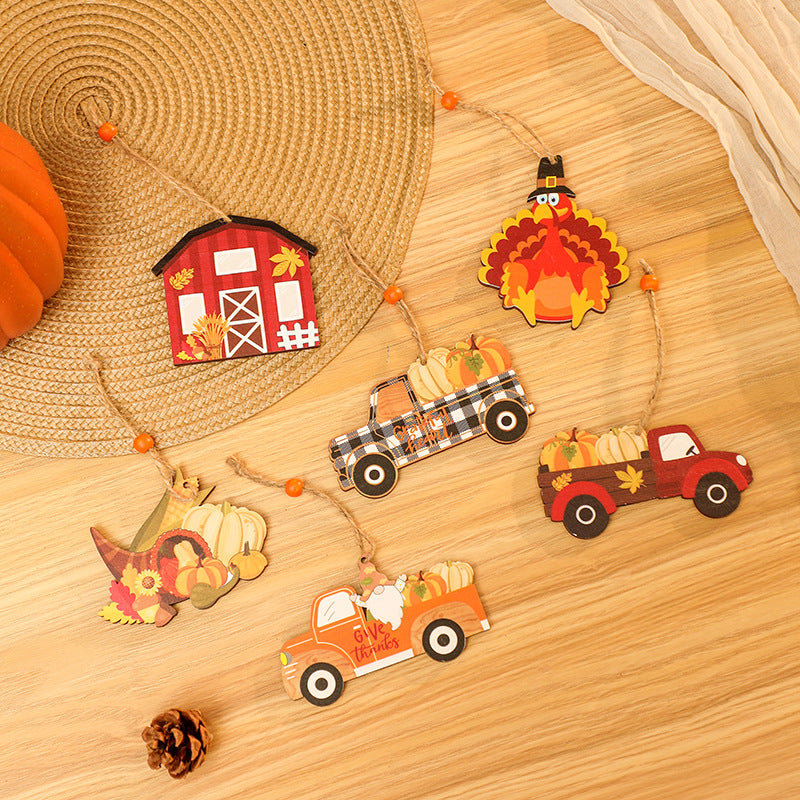 Decorative wooden figure in nostalgic truck design
