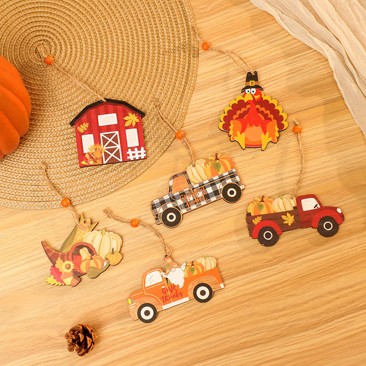 Decorative wooden figure in nostalgic truck design