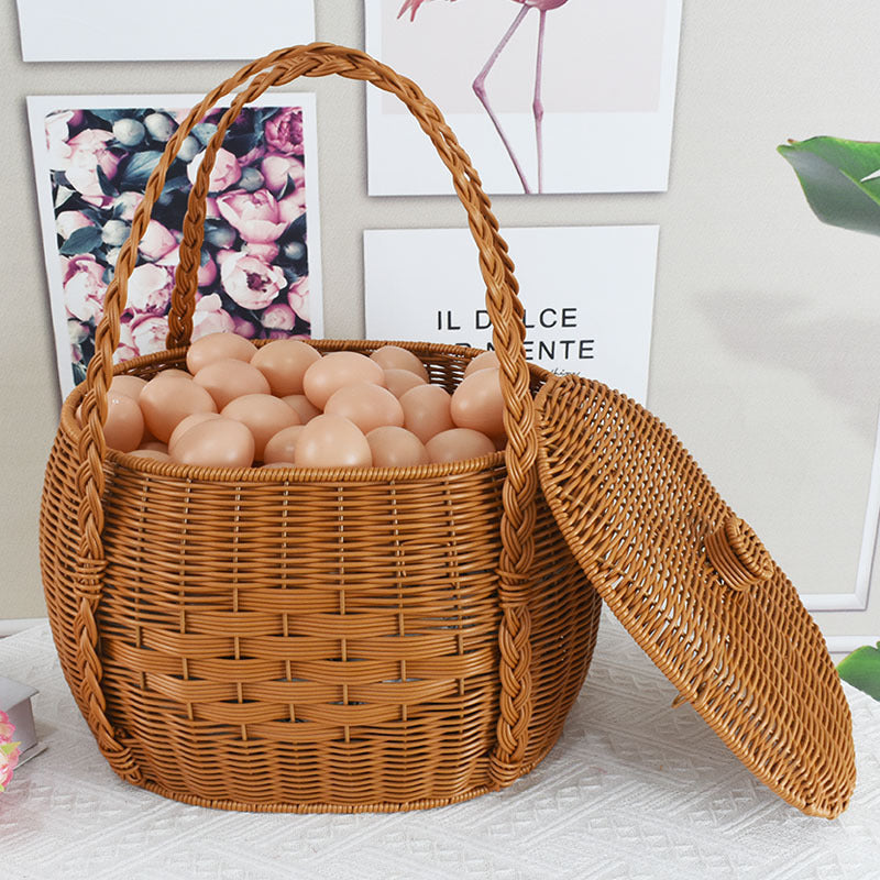 Handcrafted Wicker Storage Basket