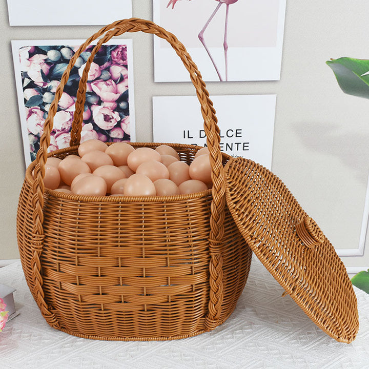 Handcrafted Wicker Storage Basket