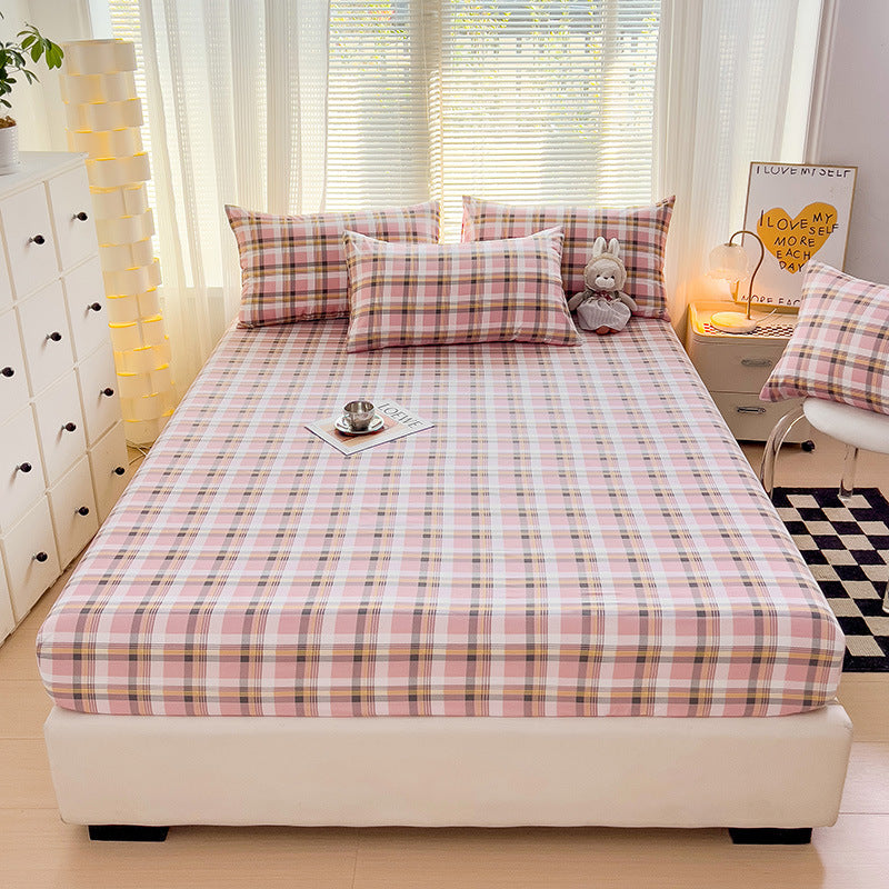 Premium Flannel Plaid Bed Linen Set
