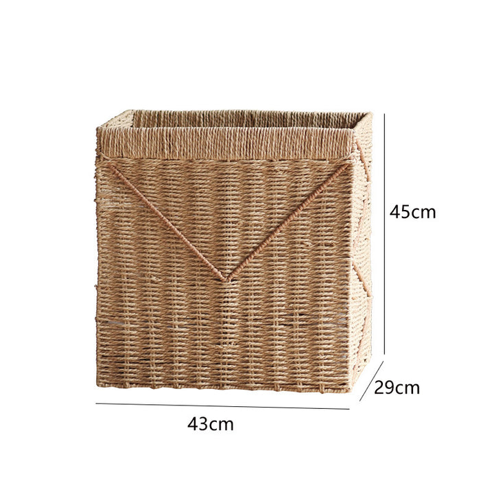 Storage basket made of braided rattan