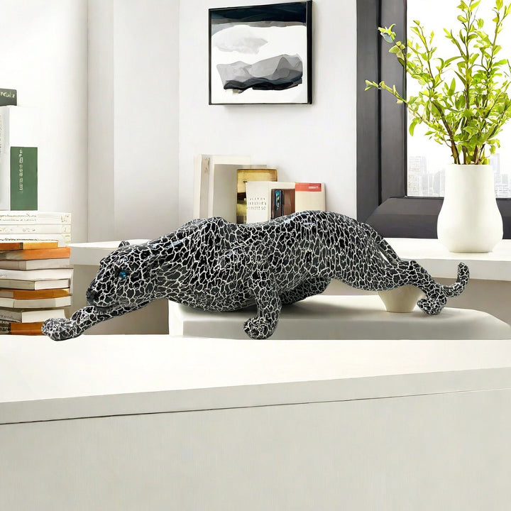 Artistic and colorful animal figure in panther shape