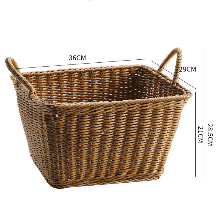Handcrafted Rattan Storage Basket