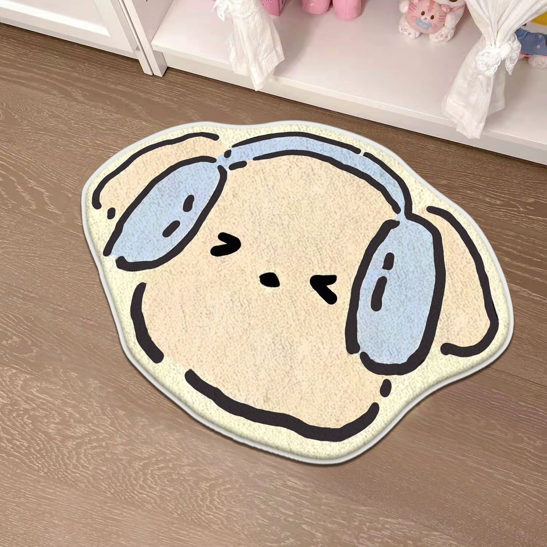 Children's Playful Cat-Shaped Area Mat