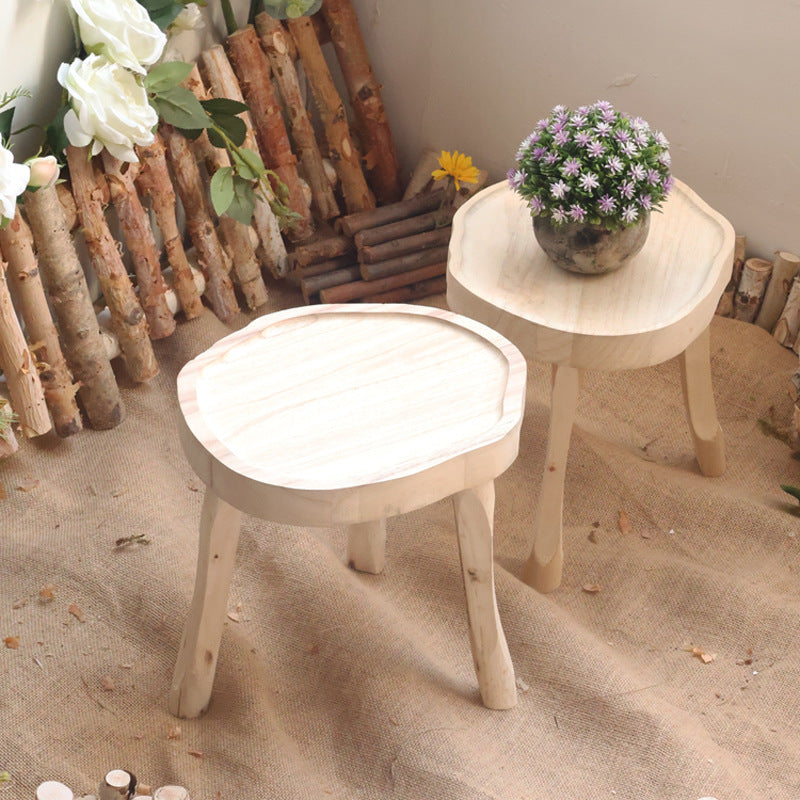 Elegant wood side table