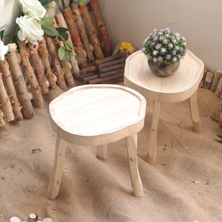 Elegant wood side table