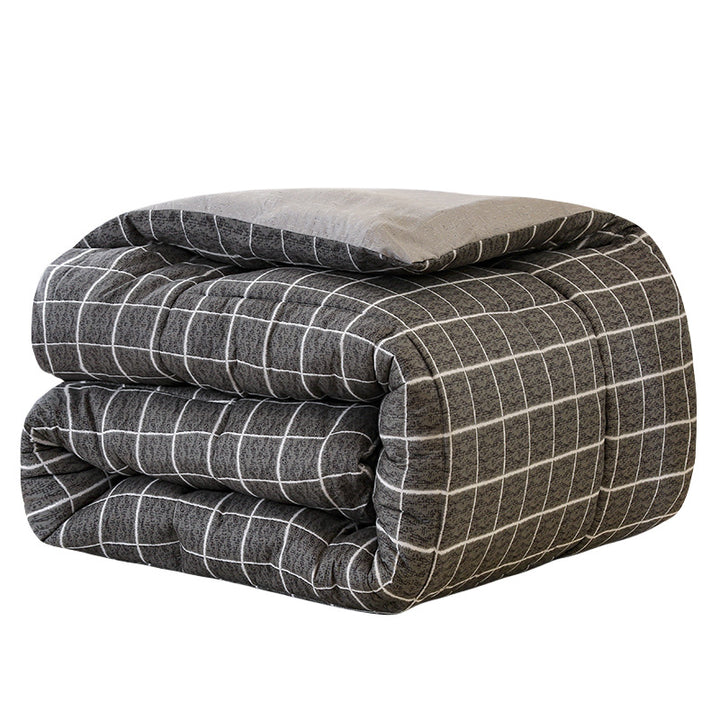 Lightweight Cotton Grid Pattern Comforter