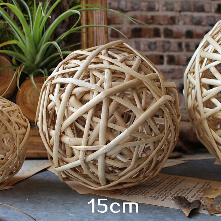 Decorative natural material decor ball