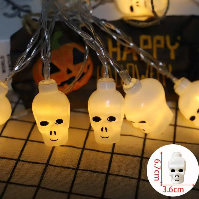 Decorative Halloween LED Pumpkin Ghost Bat String Lights