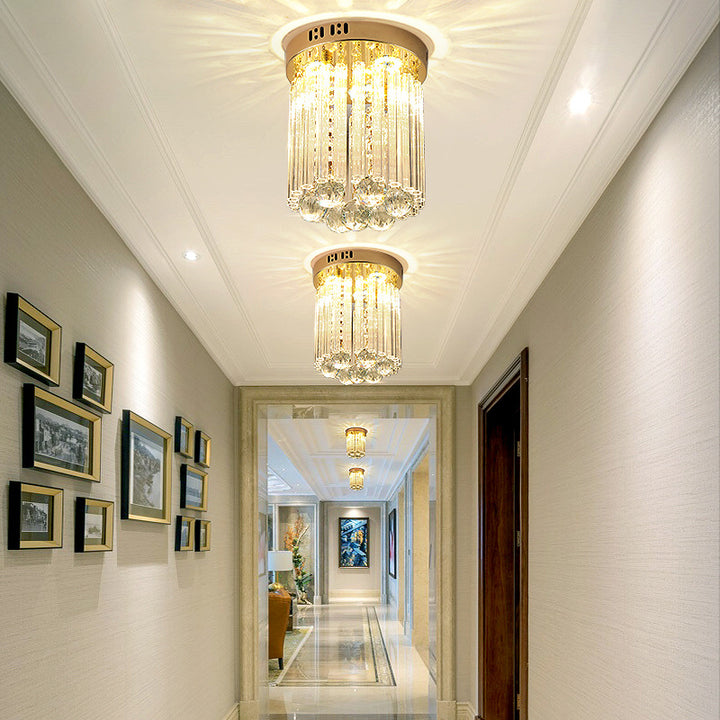 Crystal Cylinder Ceiling Light