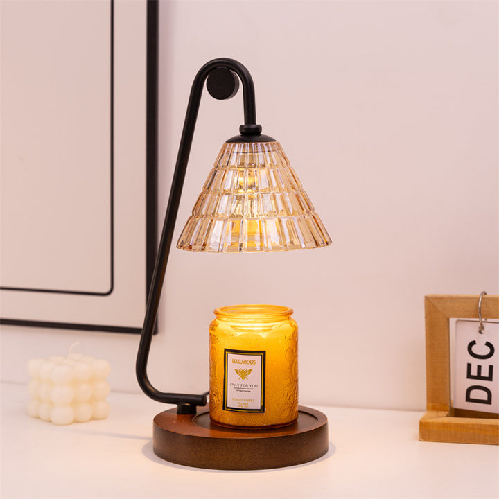 Industrial Style Glass Table Lamp