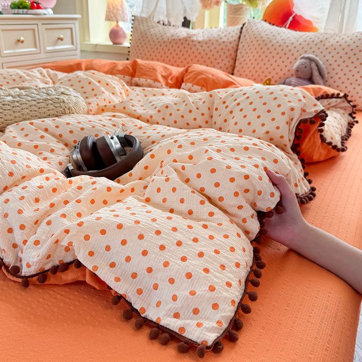 Playful Polka Dot Duvet Cover Set