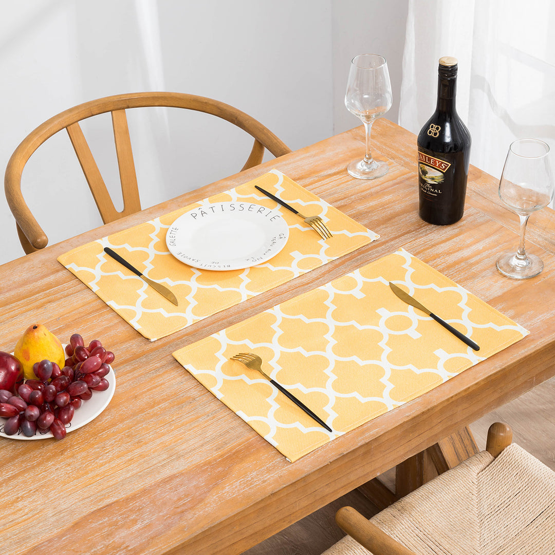 Tropical Leaf Print Placemats