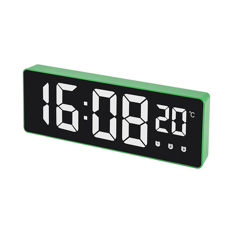 digital alarm clock with mirror