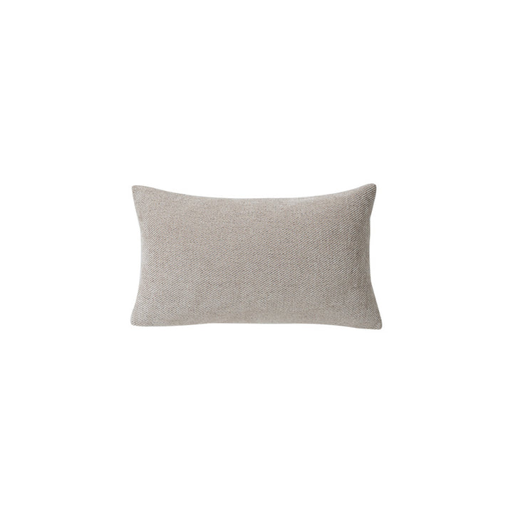 Square decorative cushion made of textured cotton blend with concealed zipper