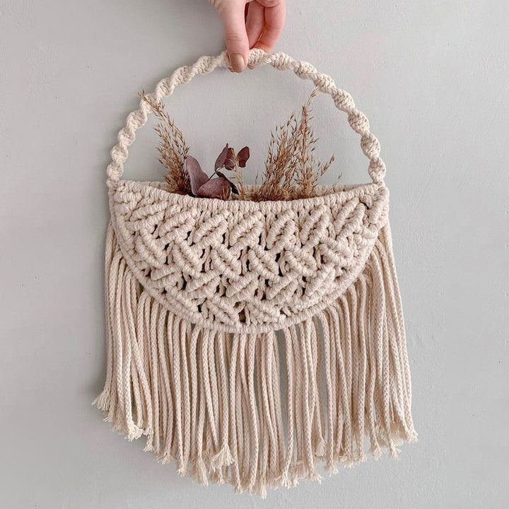 Macramé Wall Hanging Decor with Fringe Details